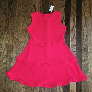 NWT NEW $35 Girls sz 14 TCP Red Ruffle Dress Holiday Church Dress